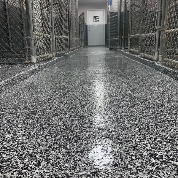 High-traffic commercial epoxy floor, metro Atlanta