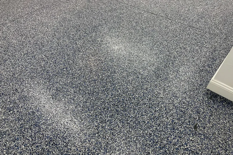 Charcoal flake epoxy floor, metro Atlanta