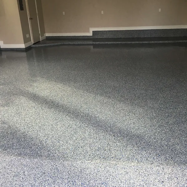 Home interior epoxy floor, metro Atlanta