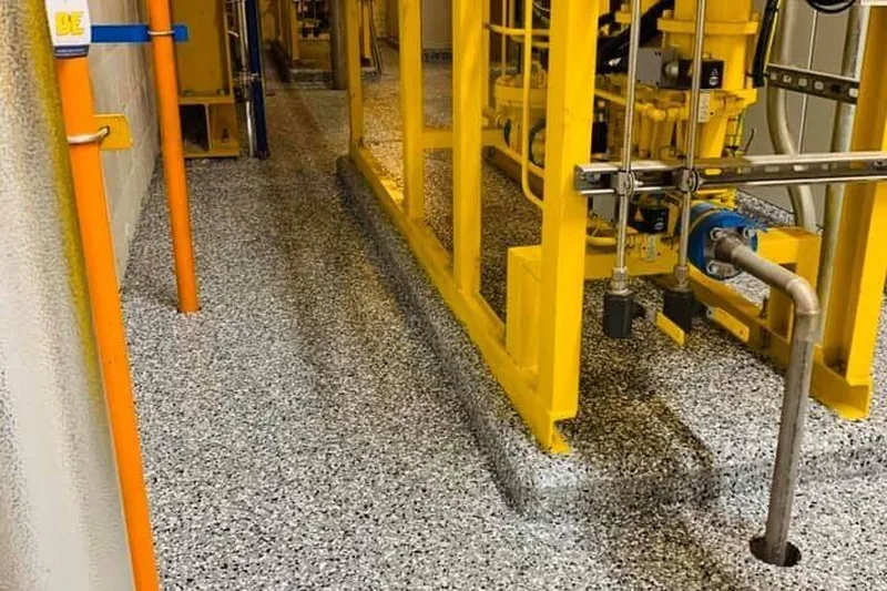 Chemical-resistant industrial floor coating, metro Atlanta